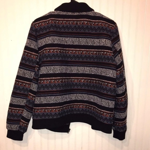 Atmosphere Tweed Tribal zip up Bomber Jacket size 16 - Picture 2 of 7